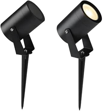 Outdoor MR16 GU10 garden spike light IP65 matt black
