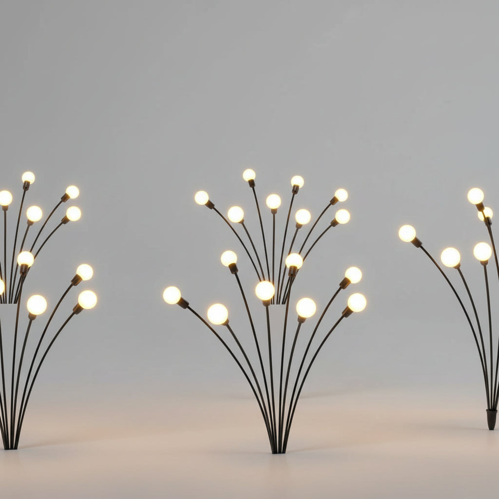 LETMY solar garden lights 4-pack firefly LED outdoor