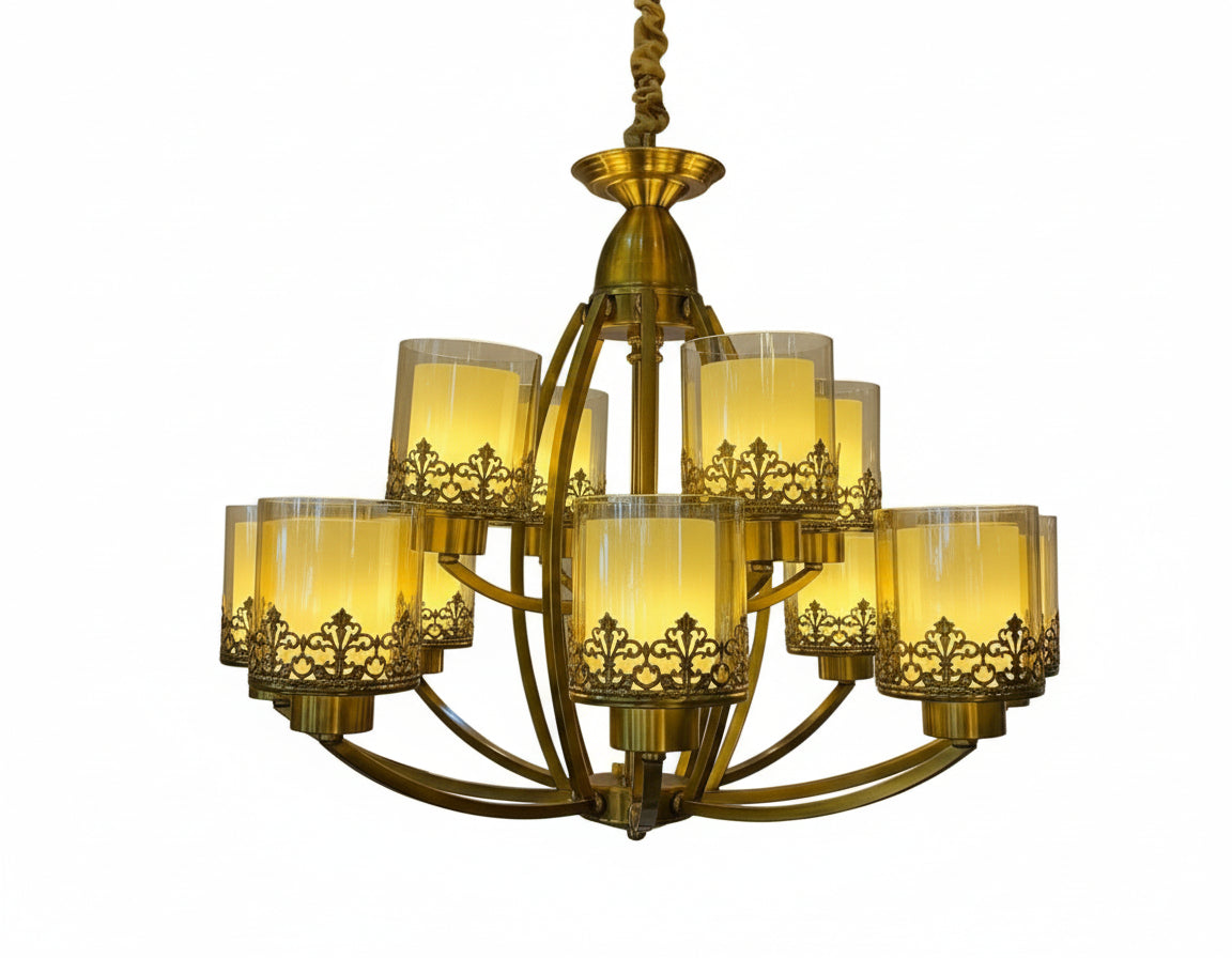 modern glass shell wall light hotel corridor 12289-1W