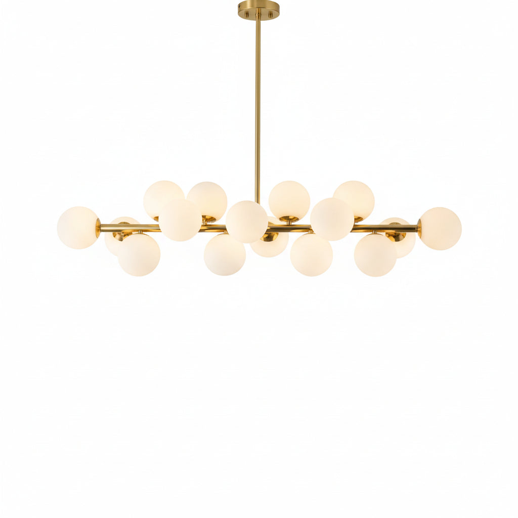 CROSSIO post-modern gold rectangular chandelier pendant